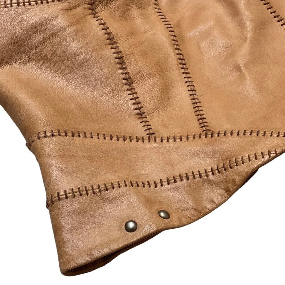 Harley Davidson Leather Halter Top - Picture 4 of 9